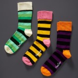 striped color socks Happy Feet Striped Socks